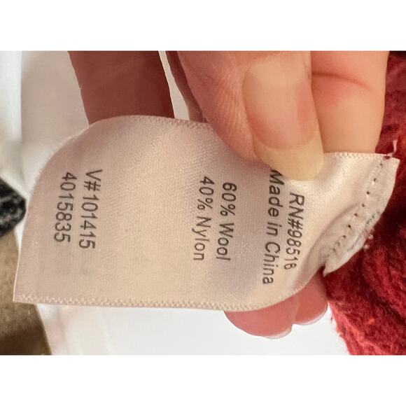 Coldwater Creek size 14 cardigan rust color chunky cable knit wool blend - Picture 7 of 7